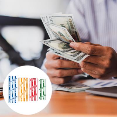 100 шт., обертка для монет, разные плоские рулоны для монет, обертки для монет, крафт-бумага, 4 цвета, рулоны для монет в четвертную монету, никель, пенни, десять центов