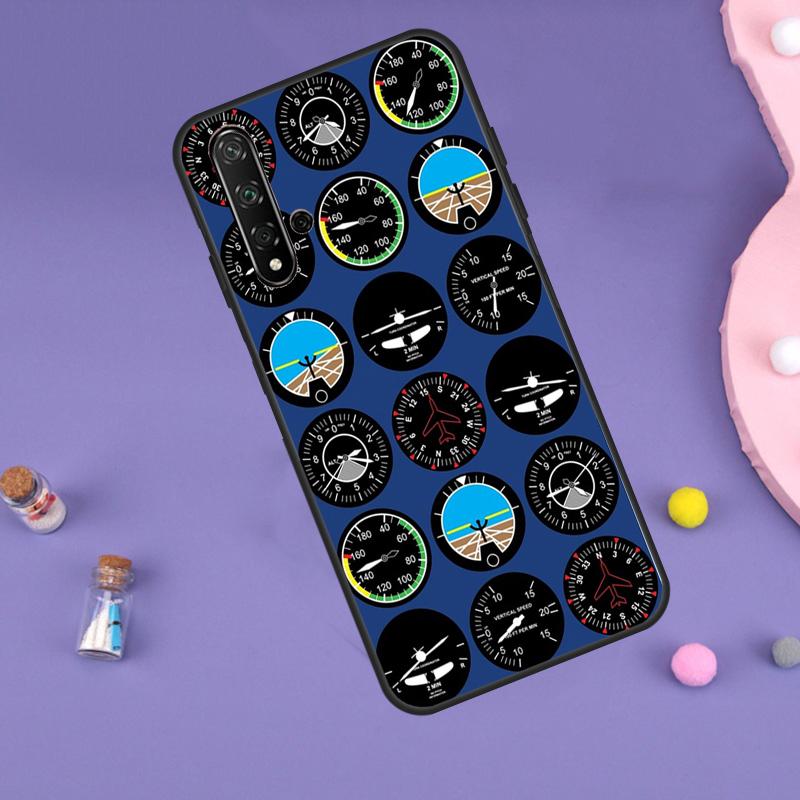 Flight Instruments For Huawei Nova Y61 Y60 Y70 Y72 Y73 Y90 Y91 9 10 SE 7i 8i 11i 12i P30 P40 Lite P60 Pro Case