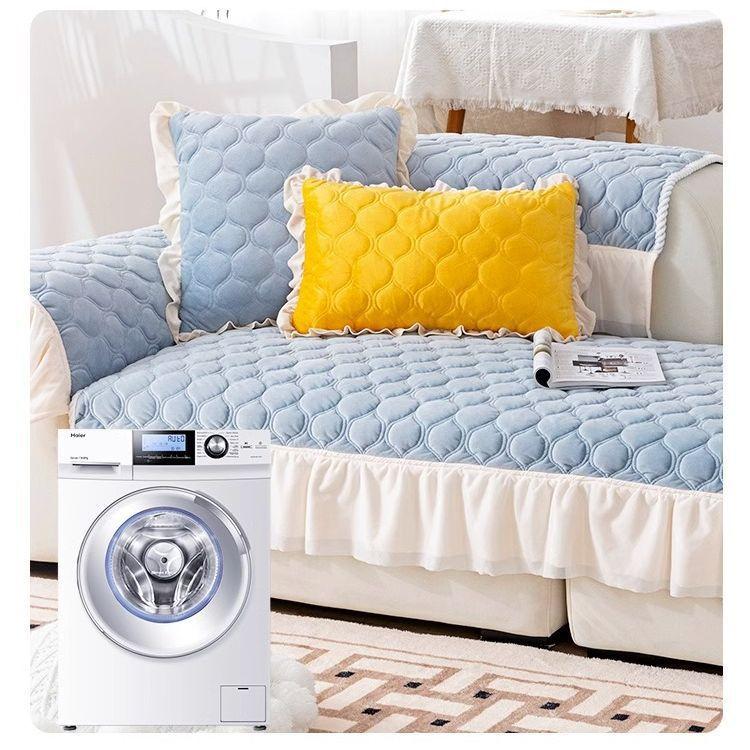 Foreign Trade  New Plush Sofa Cushion Simple Modern Four-Season Universal Non-Slip Seat Cushion Cover Cloth Towel Winter