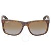 Солнцезащитные очки Ray Ban JuStin ClaSSic Поляризационные Коричневый Градиент Квадратные Мужские Rb4165 865 T5 54