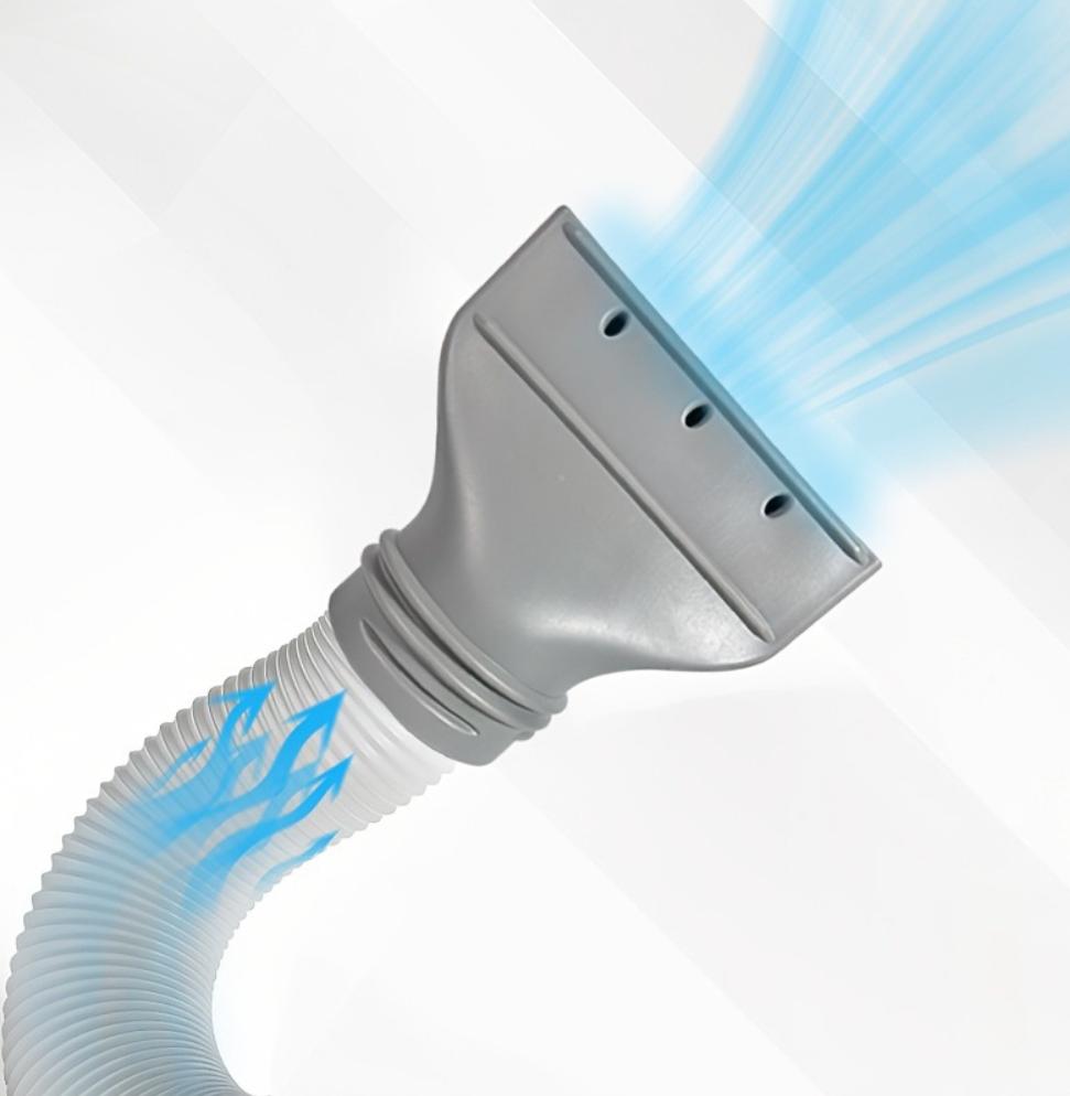 AC Exhaust Vent Seal Adapter Durable Flat Nozzle Duct Hose Connector for Portable Window Air Conditioner Car Use