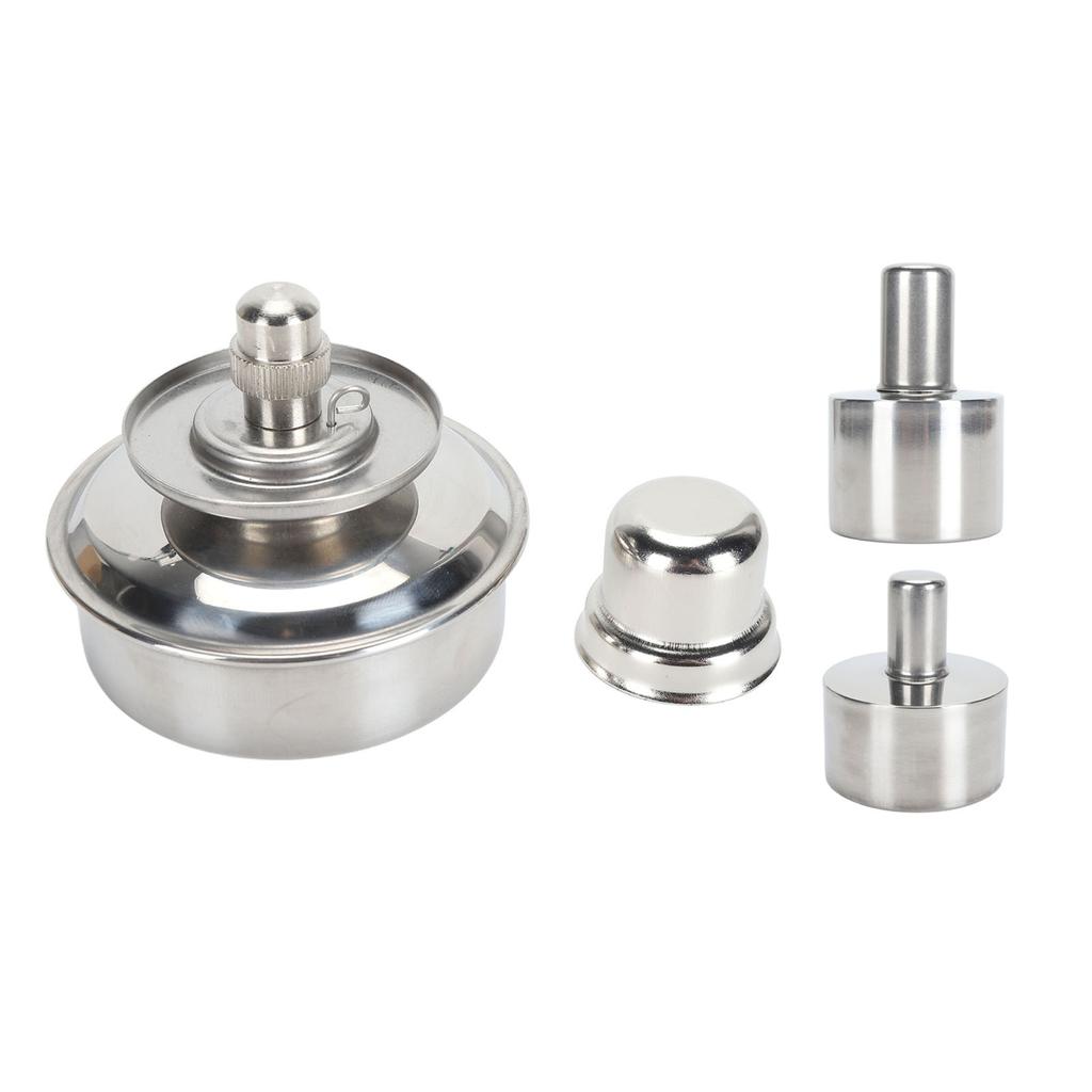 Alcohol Lamp Burner 304 Stainless Steel Explosion Proof Leakproof Metal Alcohol Burner for Laborator