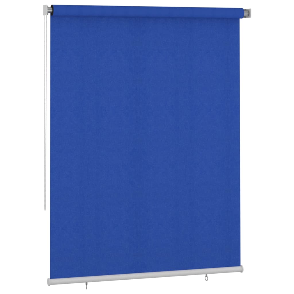 Outdoor Roller Blind 185 (W) x 230 (H) cm Blue HDPE