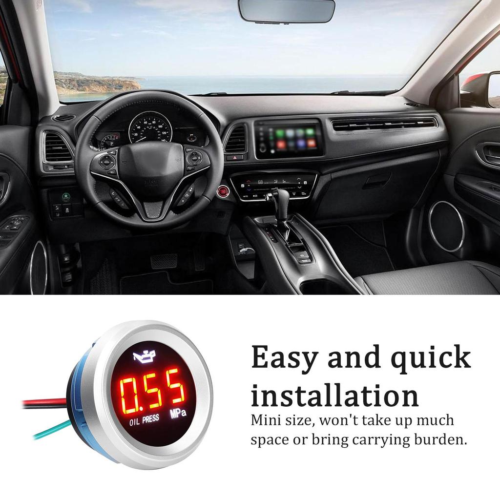 Измеритель давления масла в двигателе автомобиля 0-1,00 МПа, цифровой манометр давления масла с мигающей сигнализацией