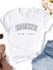 Brooklyn Print Women T-shirt Funny T Shirts Women Leisure Streetwear Tshirt Camisas Mujer Cute Young Girl T Shirt