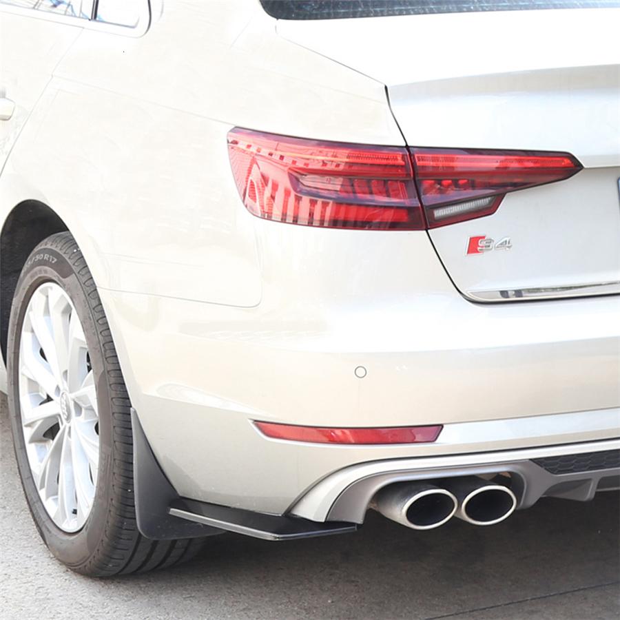 Universal 2x Glossy Black Car Rear Bumper Lip Diffuser Splitter Canard Protector