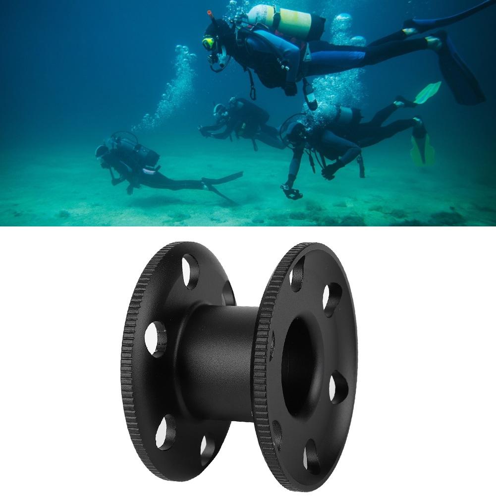Aluminum Alloy Scuba Diving Finger Spool Reel Diver Underwater Snorkeling Accessory(Black)