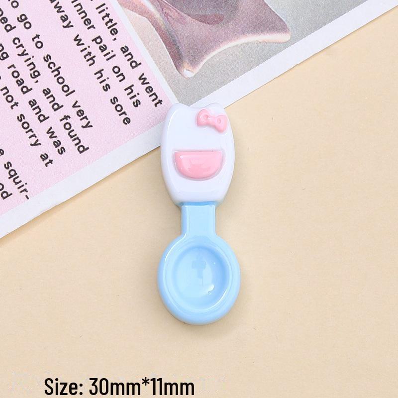 Набор аксессуаров из смолы своими руками: Пряжки для обуви с героями мультфильмов, крем-клей, шпилька для волос, разноцветные украшения в виде ложки в виде котенка