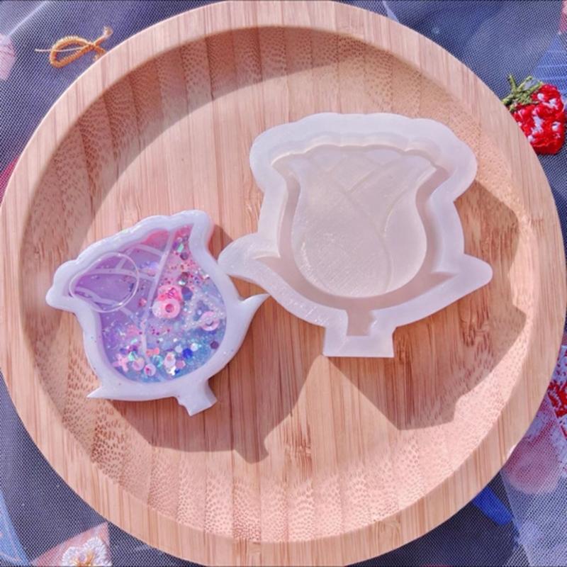 Resin Shaker Mold Quicksand Casting Epoxy Silicone Mold Resin Epoxy Jewelry Molds for Pendant Decoration Crafts