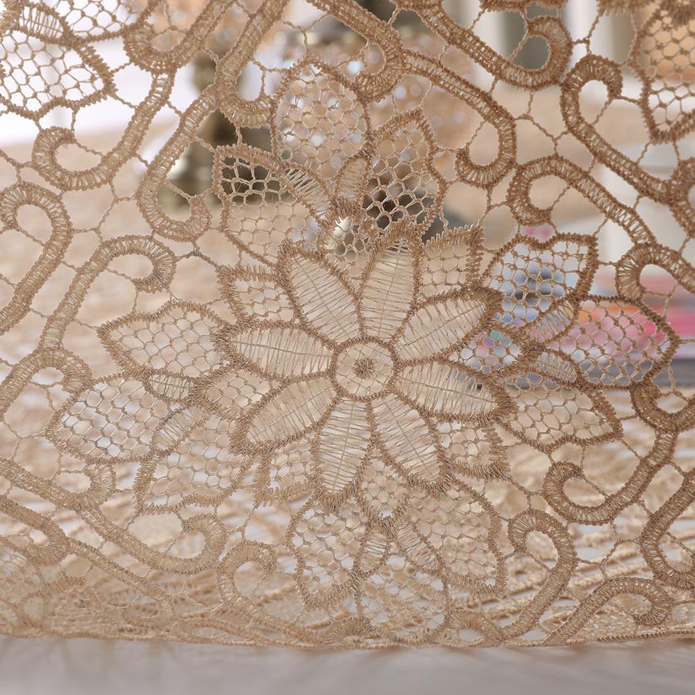 Легкая роскошная скатерть с кружевной вышивкой, полая прикроватная скатерть, декоративная скатерть для журнального столика, круглая скатерть