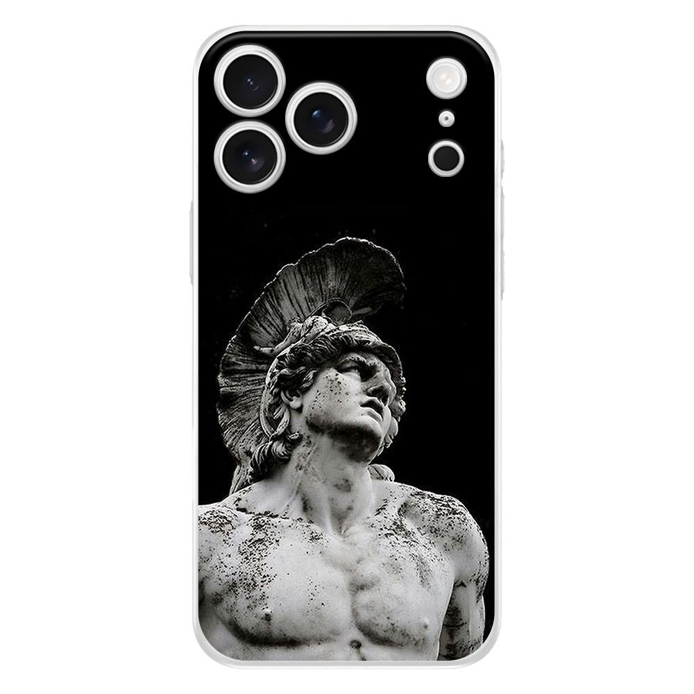 Прозрачный чехол из ТПУ для iPhone 17 Air 16E 16 11 15 14 Pro MAX 12 13 7 8 Plus SE Пасхальный чехол Защита Древнегреческая скульптура