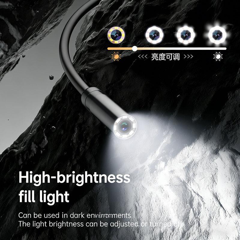 Промышленный эндоскоп 4,3-дюймовый IPS-экран IP67 Водонепроницаемый HD1080P 8-мм объектив Камера для инспекции труб и канализации Бороскоп Для авто