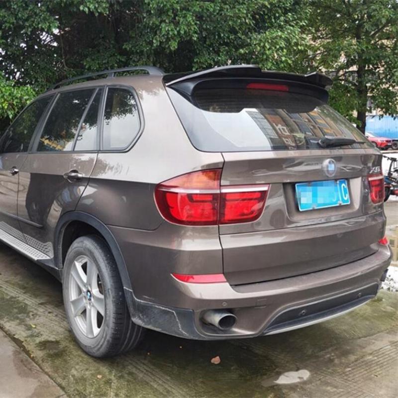 Для BMW X5 E70 2006 2007 2008 2009 2010 2011 2012 2013 2014 Высококачественный Глянцевый Черный АБС-пластик Спойлер на Крышу Заднее Крыло Автомобиля Комплект Обвеса