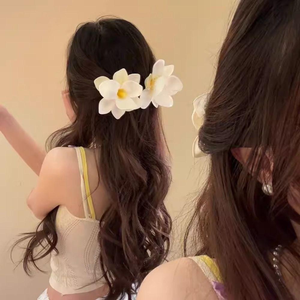 Cloth Simulation Flower Duckbill Clip Korean Style Bohemia Hairpins Orchid Flower Hairpin  Seaside