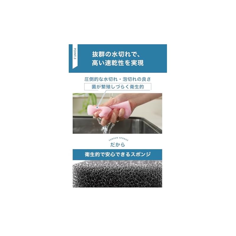 [Губка-бестселлер] Sansan Sponge 4 шт. Кухонная губка для мытья посуды, ванной комнаты, плиты и многого другого. Потрясающий дренаж воды и пенообразование.