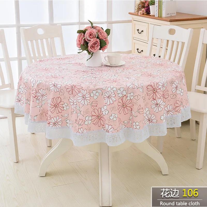 Waterproof Tablecloth Round Table Cloth PVC Nappe Table Cover Party Wedding Table Cloth for Home Kitchen Tablecloth