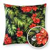 WATERPROOF UV Decorative Garden Cushion MONSTERA FLOWERS 40x40 + Insert