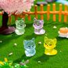 10Pcs Cartoon Mini Luminous Fox Animal Miniatures Resin Ornaments DIY Fairy Garden Decoration Moss Terrarium Micro Landscape