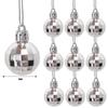 10PCS Christmas Electroplated Grid Balls 3cm Mini Colorful Shiny Ball Christmas Tree Hanging Ornament Home Party New Year Decor
