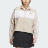 Adidas Ветровка Originals Collegiate с тремя полосками, женские куртки цветных блоков, бежево-коричневые IU4774