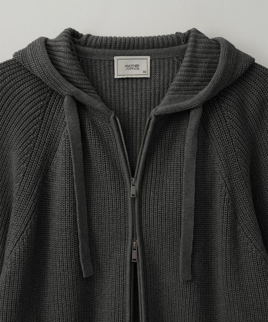 ANOTHER OFFICE Hooded Knit Parka (Heather Charcoal)