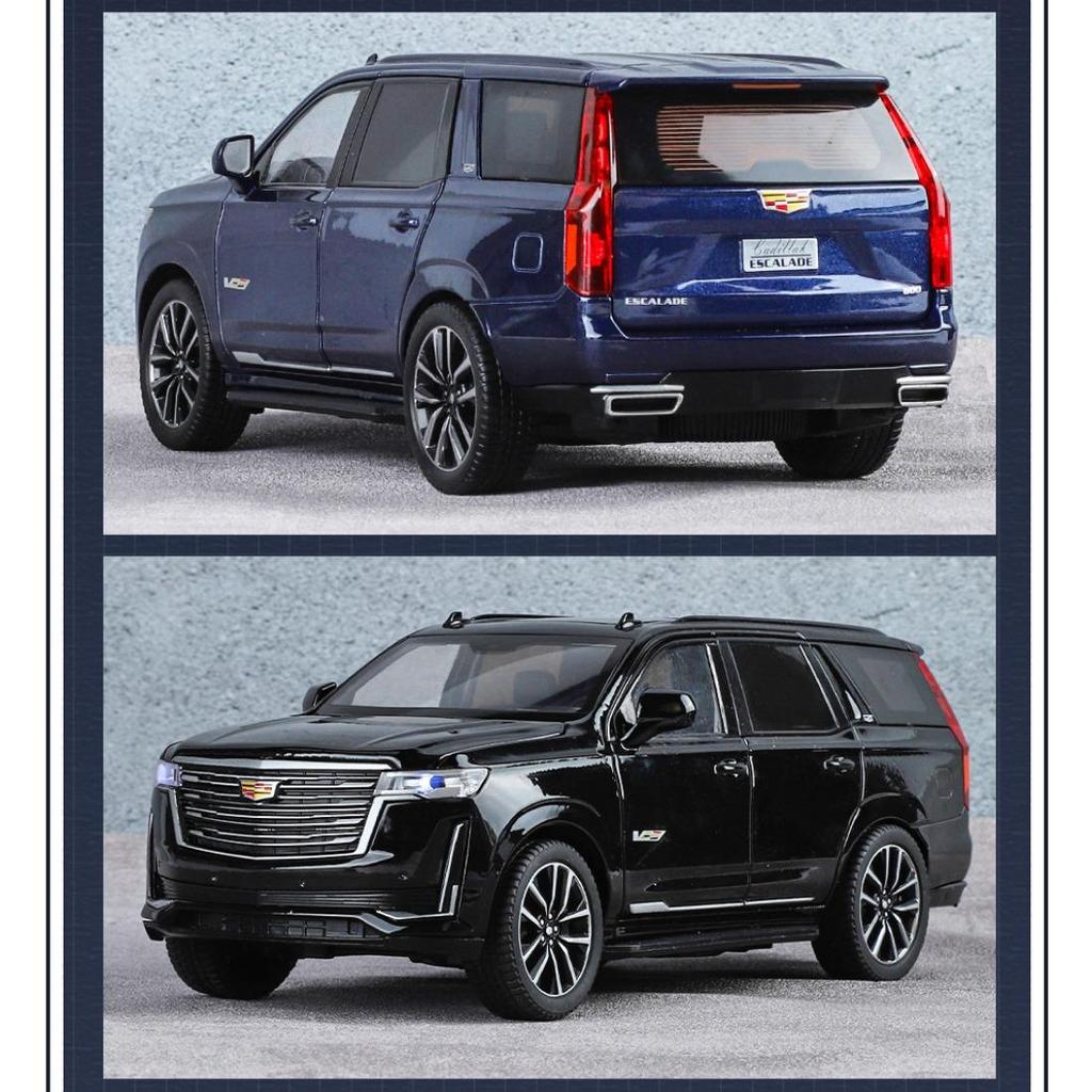 1/24 масштаб Cadillac Escalade металлический сплав литой автомобиль модель игрушечная коллекционная модель для Escalade со звуком, светом и инерционным двигателем игрушки подарки