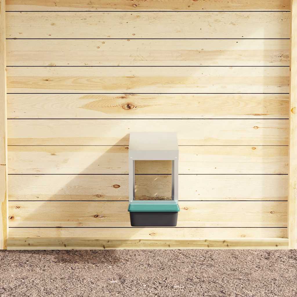 Chicken Nest Box Single Compartment Wall Mounted Galvanized Steel