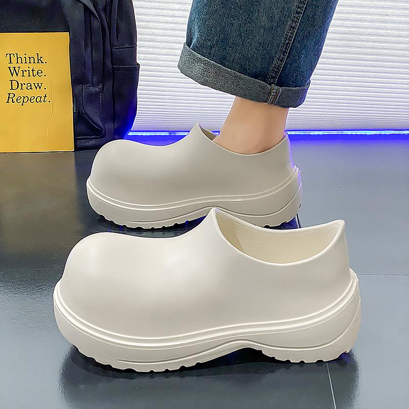 Новые туфли дерби для мужчин, уличные туфли с толстой подошвой, нескользящие, дождевые туфли, большие, для пары, для дома, легкие, водонепроницаемые, для поваров, для женщин