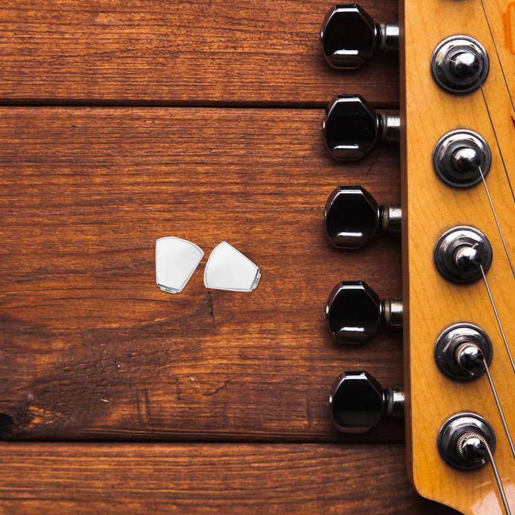 ERINGOGO Metal Guitar Set of for Electric and Folk Durable Replacement Silver Knobs, 6, Guitars, Parts,