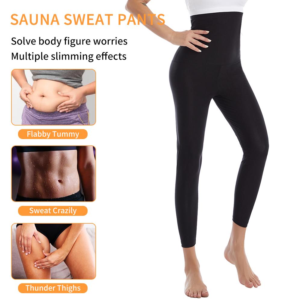 Women Sauna Pants High Waisted Compression Pants Workout Sweat Leggings Slimming Body Shaper Gym Exercise Thermo Sportswear Fitness Trousers