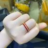 18K Gold Plated Brass Gold Color Cute Ring For Women Multi Color Rainbow Zircon Dripping Oil Female Wedding Accessories