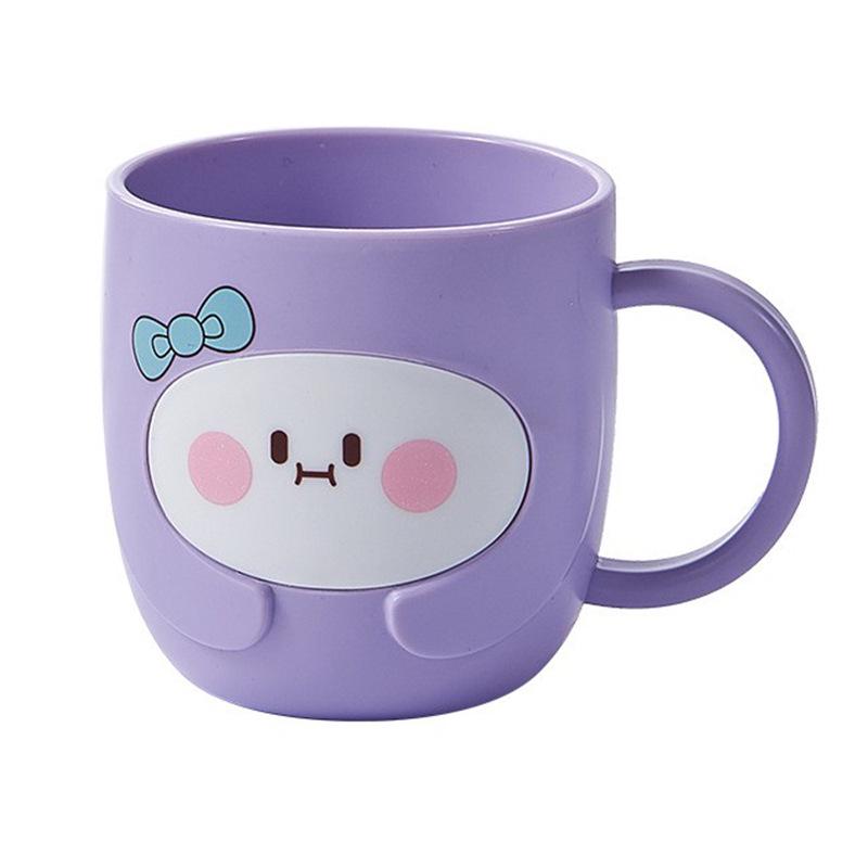 Набор чашек с мультяшными персиками, двойного назначения: Зубная щетка и молочный стаканчик для школьника