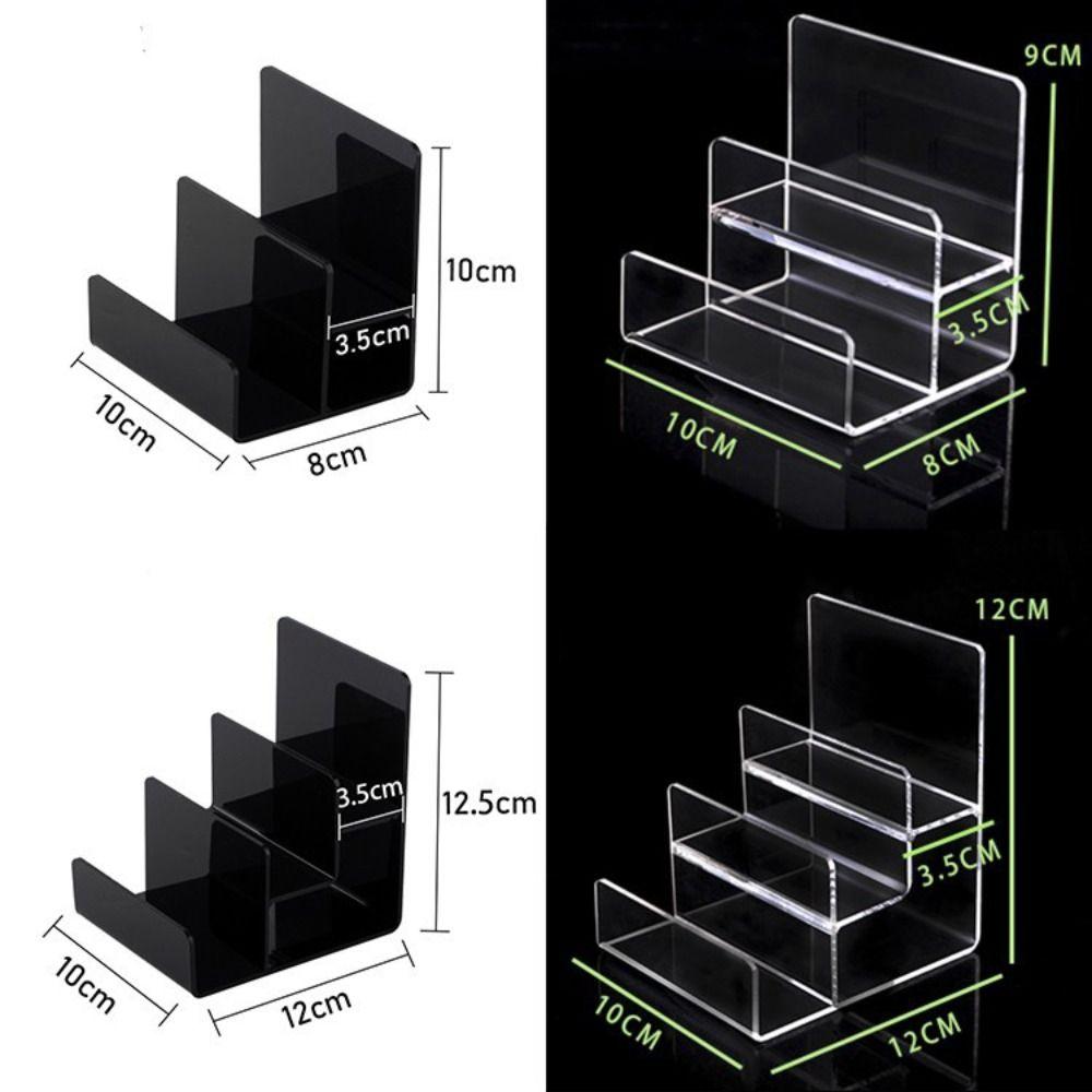 2-5 Tiers Display Risers Acrylic Clear Jewelry Racks Organizer Makeup Storage Rack Handbag Purse