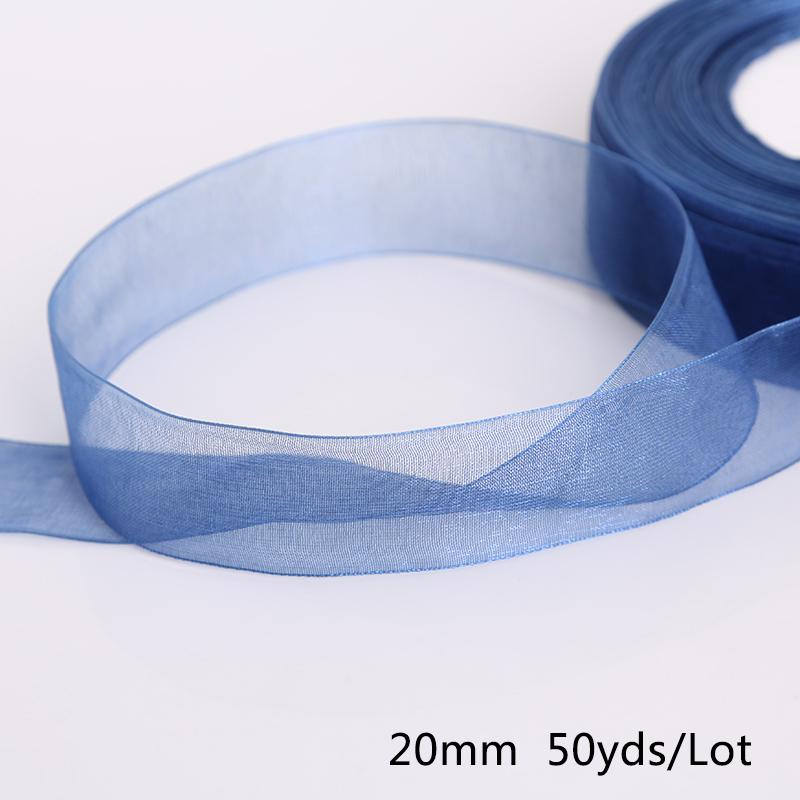 Satin Edge Sheer Organza Ribbon Bow Craft 20mm Chiffon Roll Sewing Fabric Accessorie Gift Wrap
