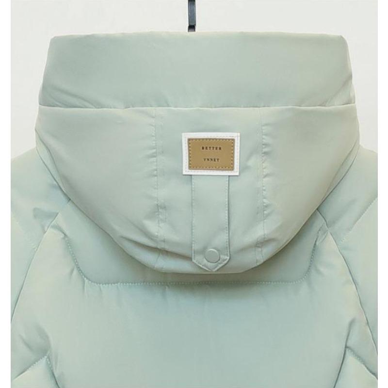 Winter Women Long Parka Coat Hooded Detachable Thicken Loose Zipper Pockets Warm Snow Wear Female Padded Jacket