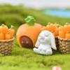 Мини-Кролик Пасхальный Декор Заяц Фигурка Животного Смола Ремесло Банни Садовые Украшения