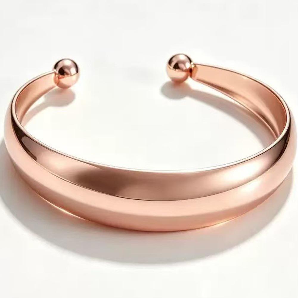 Waterproof Copper Bracelet Adjustable Bangle Jewelry Copper Cuff Bracelet for Men and Women