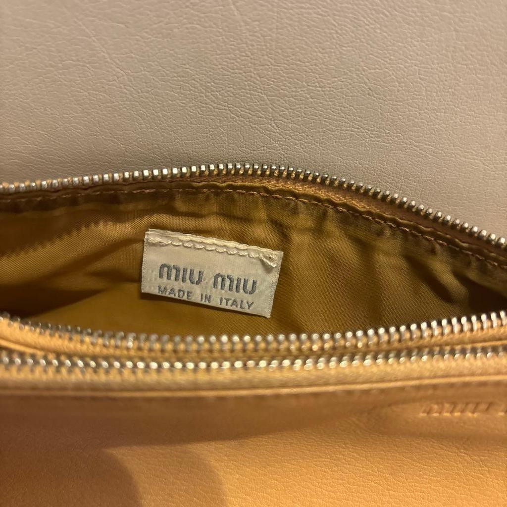 Used Miu Miu Studded Leather Pouch Wallet