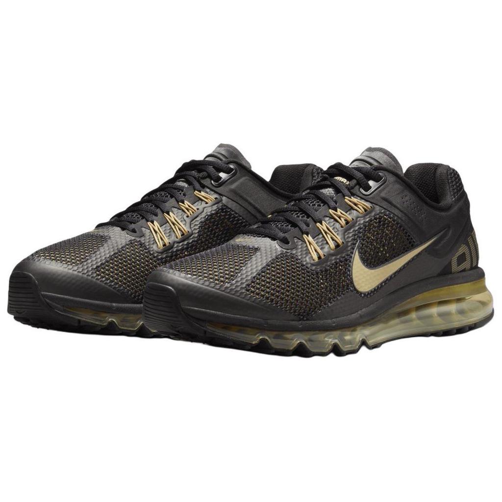Nike Air Max 2013 'Черный Плоское Золото' (унисекс) Черные / Матовое золото / Металлическое золото Беговая обувь HQ1927 001