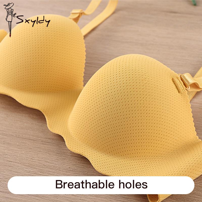 Женский дышащий бюстгальтер, летний бесшовный бюстгальтер, женское нижнее белье, сексуальный однотонный бюстгальтер Push Up, нижнее белье Bralette