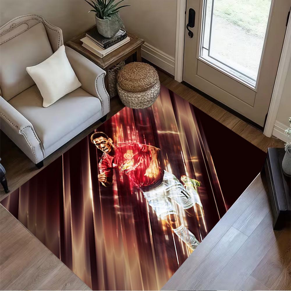 Turkish Football Player Action. Floor Mat Suitable for Playrooms Dormitory Foyer Balcony Anti-slip Rug Office home decor Wedding Party Gift