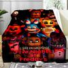 Fnaf Horror Circus Blanket Flannel Throw for Sofa, Indoor, Camping, Living Room, Office, Chair, And Bed Soft Birthday Gift