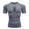 Men's  Guts DUTRIEUX Compression Shirt, Fitness, Sport, Running, Tight Gym TShirts, Athletic, Quick Dry Tops, Summer Tee S-3XL