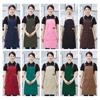 Waterproof Kitchen Apron For Women/Men With Pockets Work Mandil Cleaning Pinafore Restaurant Shop Waiter Work Uniform