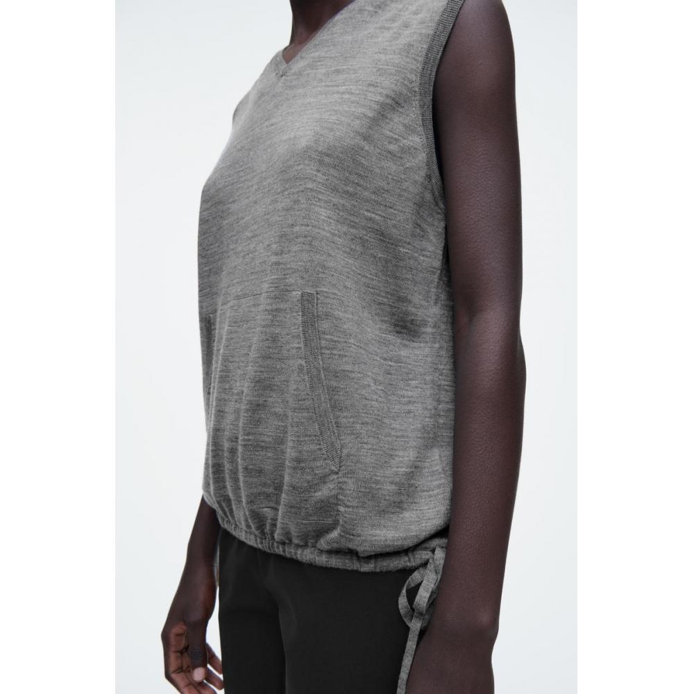 COS Толстовка без рукавов из японской мериносовой шерсти