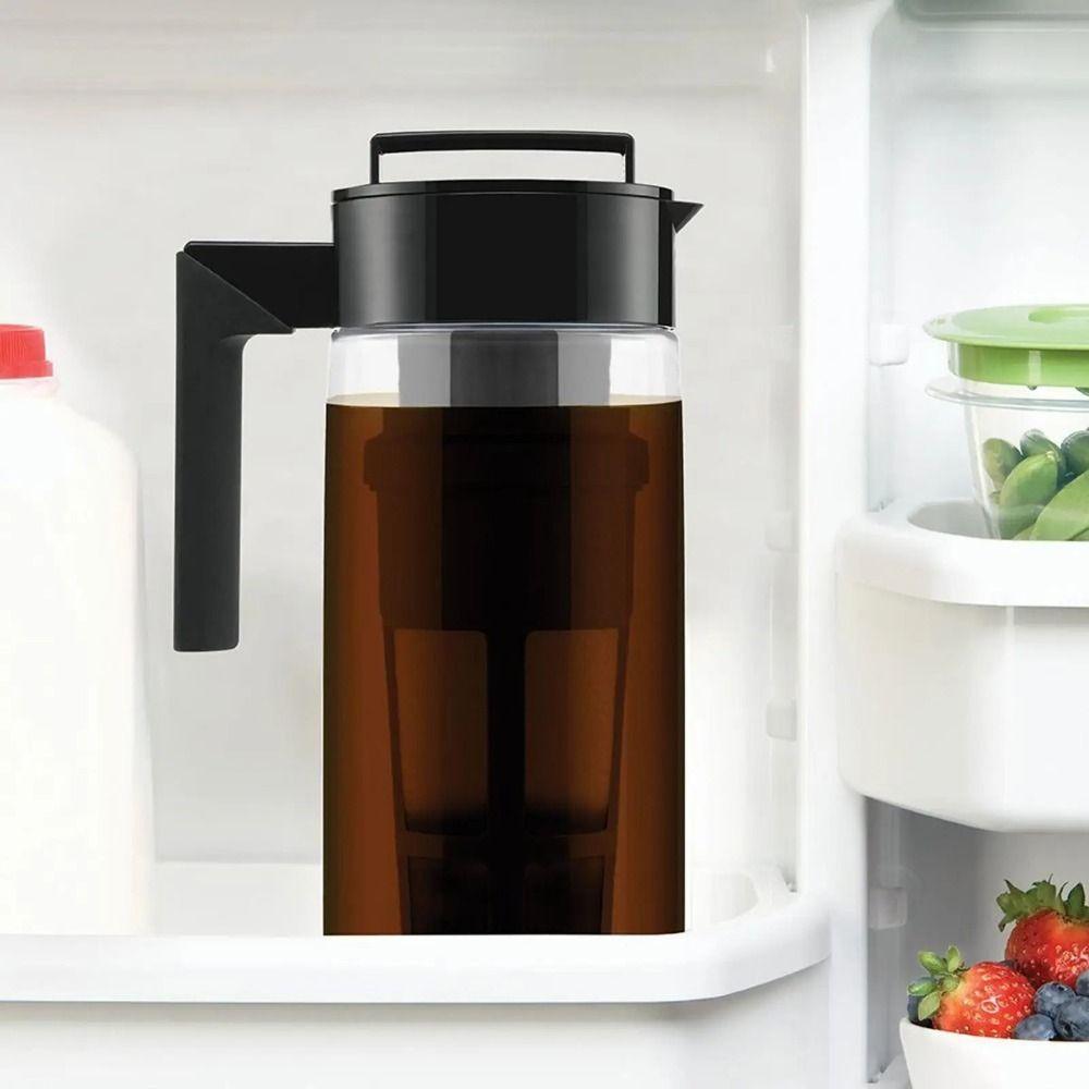 Silicone Handle Cold Brew Coffee Maker Filter Iced Tea Pitcher Durable Coffee Pots  Home