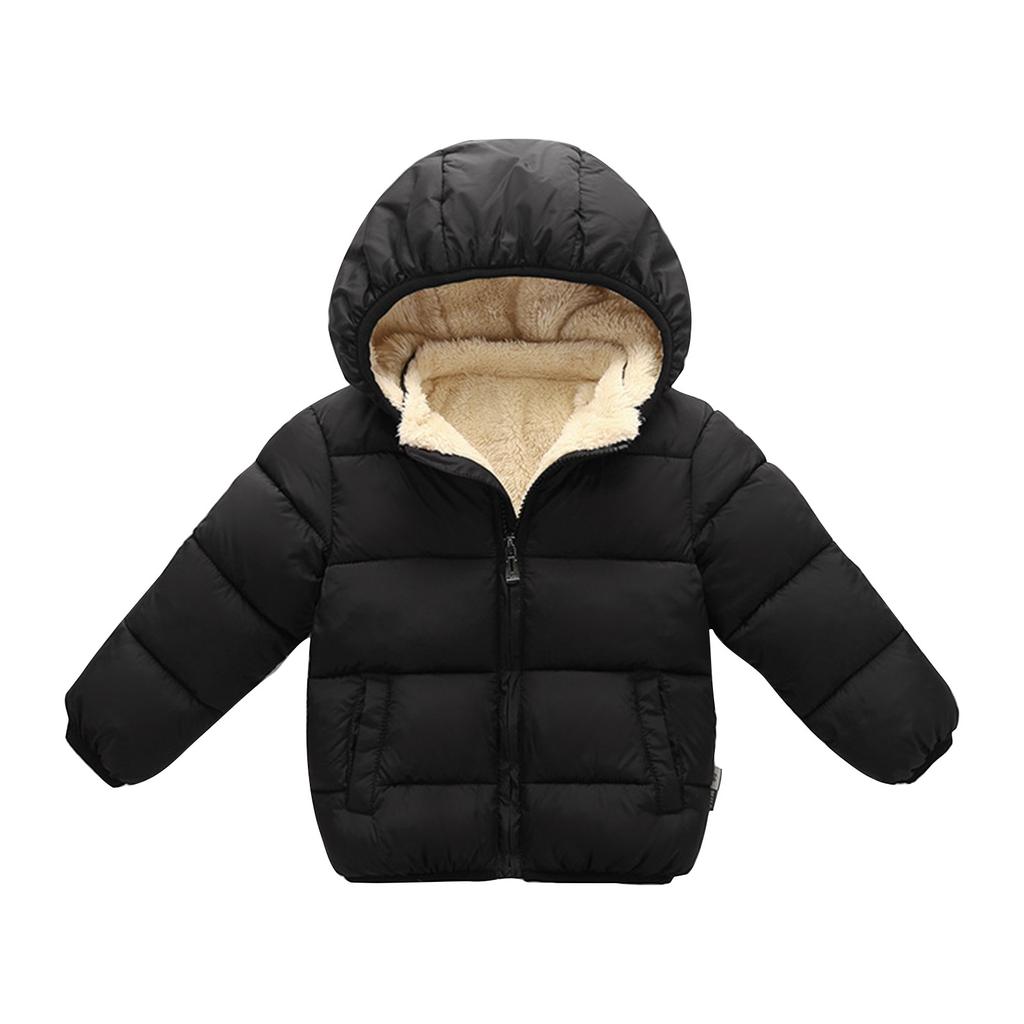 Down Thickened Baby Hooded Jacket And Medium Children's Down Jacket