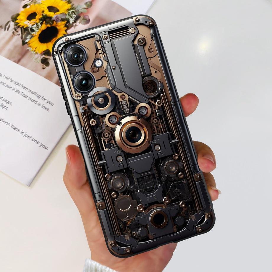 Для Motorola Moto G50 5G G51 G52 G53 G54 Задняя крышка Мягкий силикон Прозрачный бампер С принтом Цветок Бабочка Чехол для телефона Capa