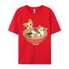Kawaii Japanese Anime Corgi Dog Funny Raunisex Gift Retro Unisex T Shirt Design Family Tops Tees Cotton ONeck Slim Fit Tops Tees