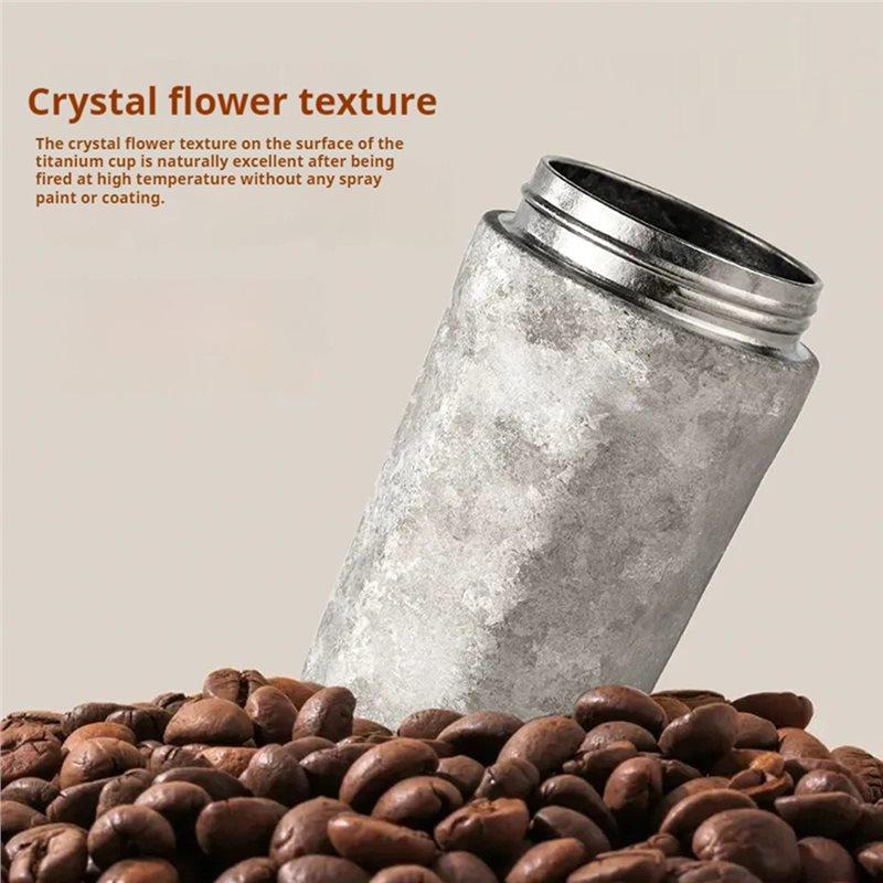 ABKY-High-End Exquisite Pure Titanium Double-Layer Vacuum Flask Coffee Cup Portable High-Value Take-Out
